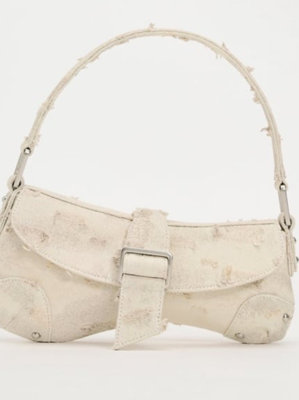 NWT Zara Woman DISTRESSED ASYMMETRIC SHOULDER BAG Purse
